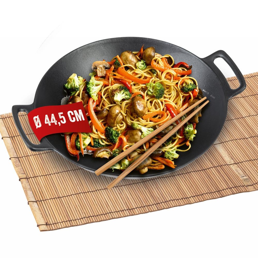 LANDMANN Wok Grillwok BBQ 38x46x13cm Ø 36cm, für den Gasgrill