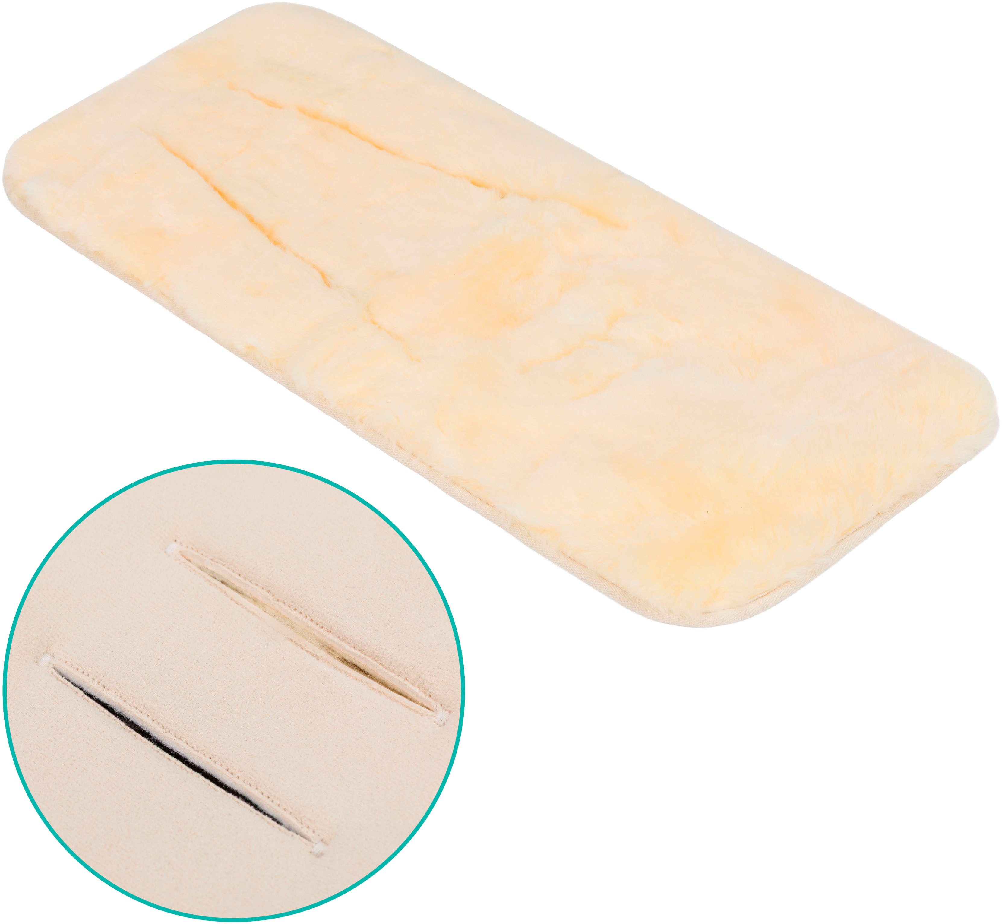 Babylammfell Lammfelleinlage 73x33,5 cm, Fillikid, für Kinderwagen, Babywannen, Buggies und Kindersitze – Bild 4 von 5