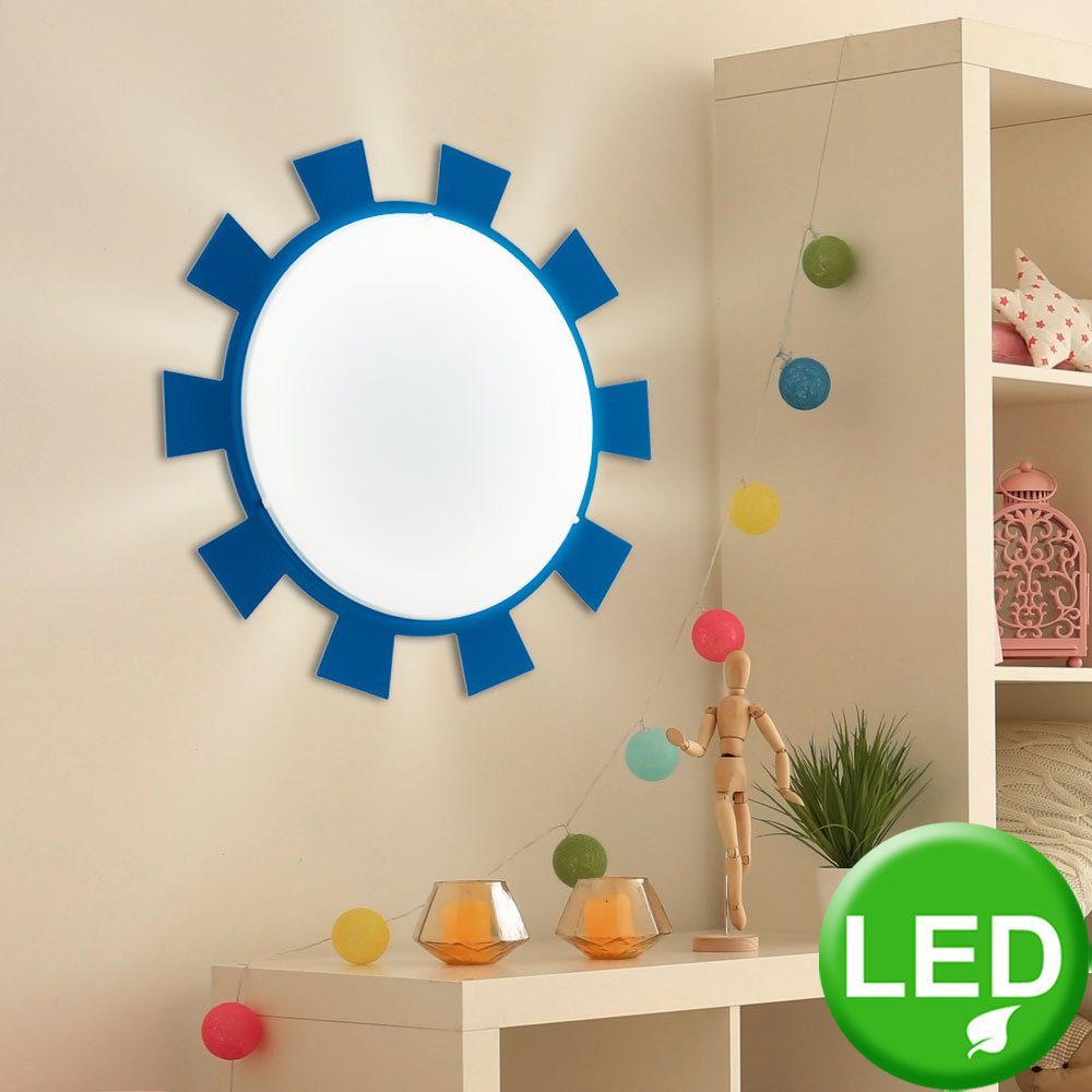etc-shop Dekolicht, Leuchtmittel inklusive, weiß Glas Warmweiß, Decken satiniert Wand Zimmer Lampe im Lampe Spiel Kinder