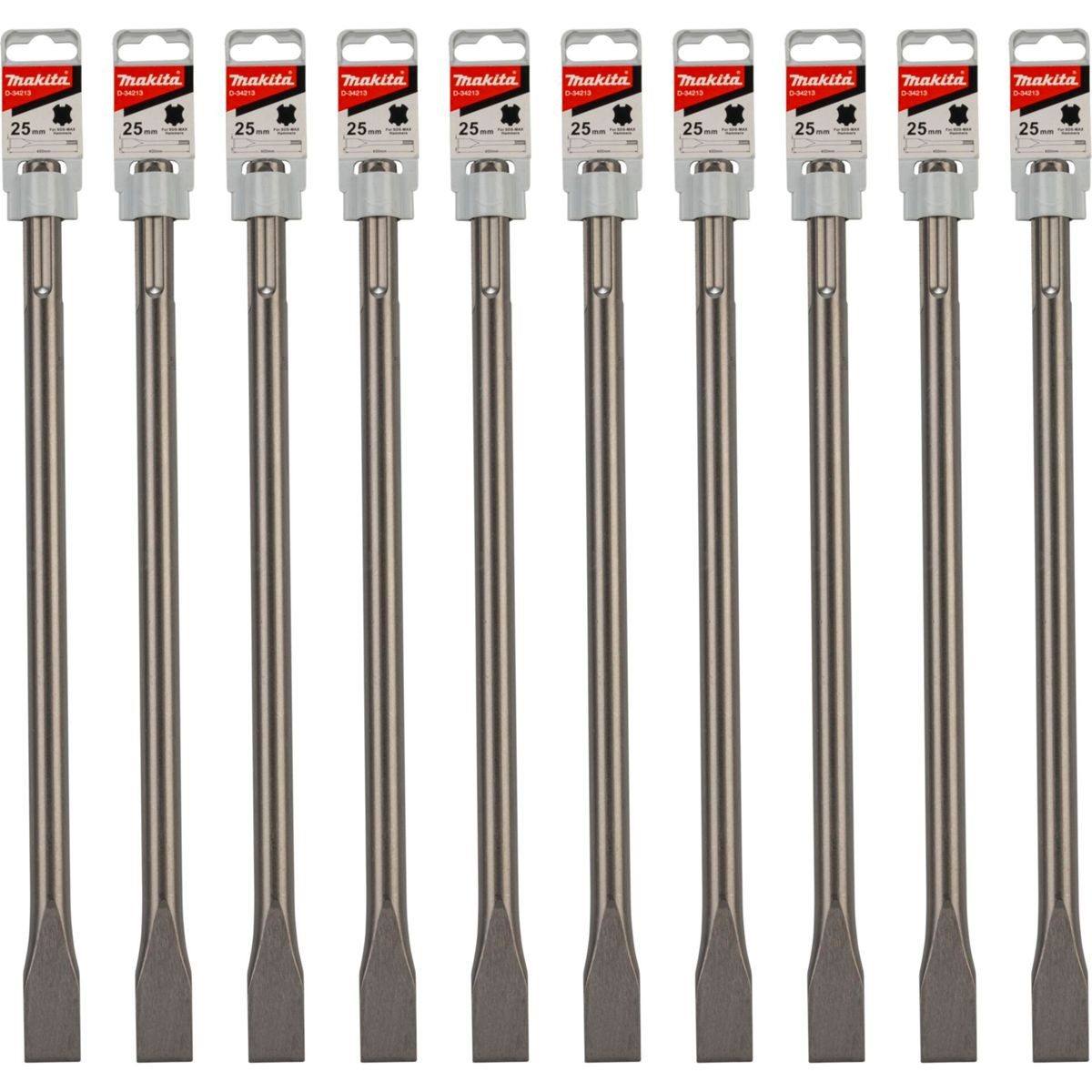Makita Meißel-Set Flachmeissel 10er Pack SDS-MAX 25x400mm