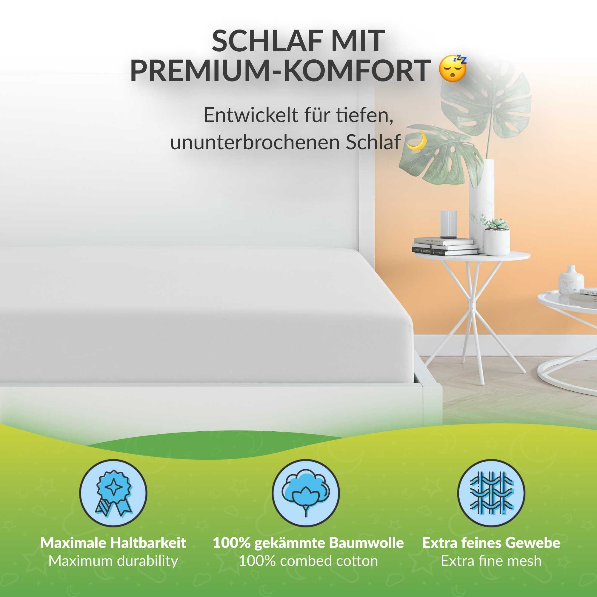 etérea Himmlische Qualität Spannbettlaken etérea Premium Jersey Spannbettla günstig online kaufen