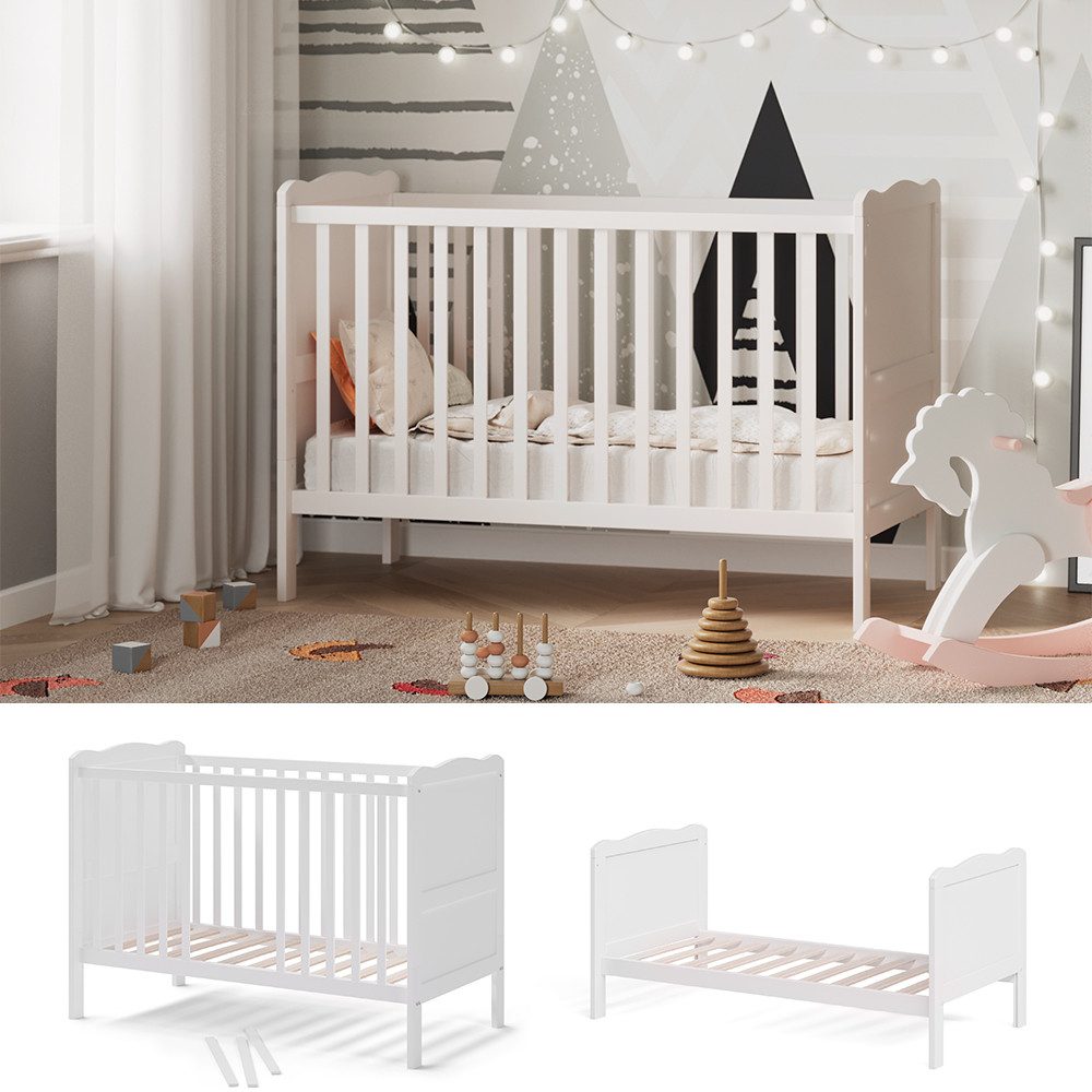 VitaliSpa® Babybett Tobi, Weiß/Weiß, 60x120 cm günstig online kaufen
