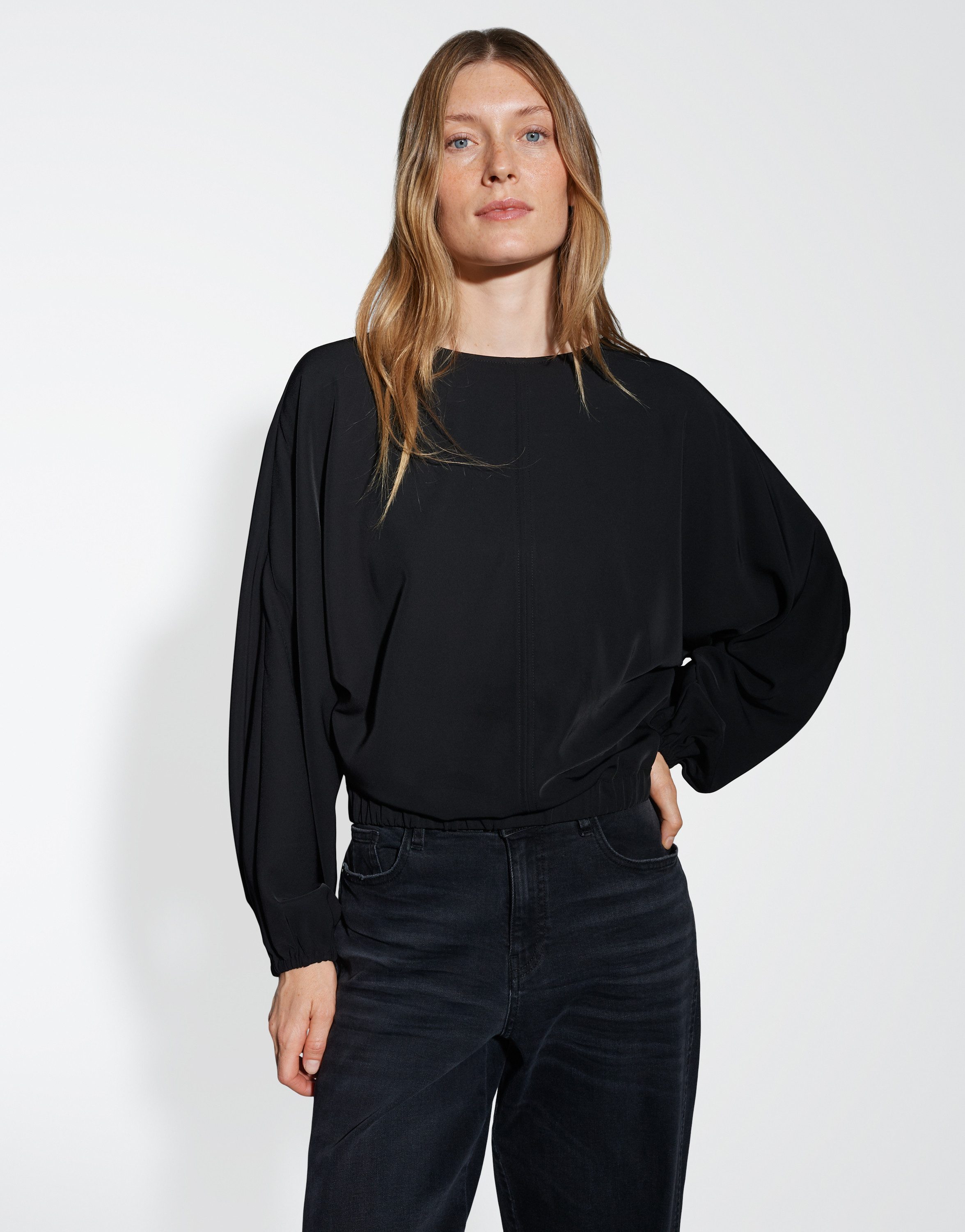 OPUS Shirtbluse FOSMA Loose mit Fledermausärmeln
