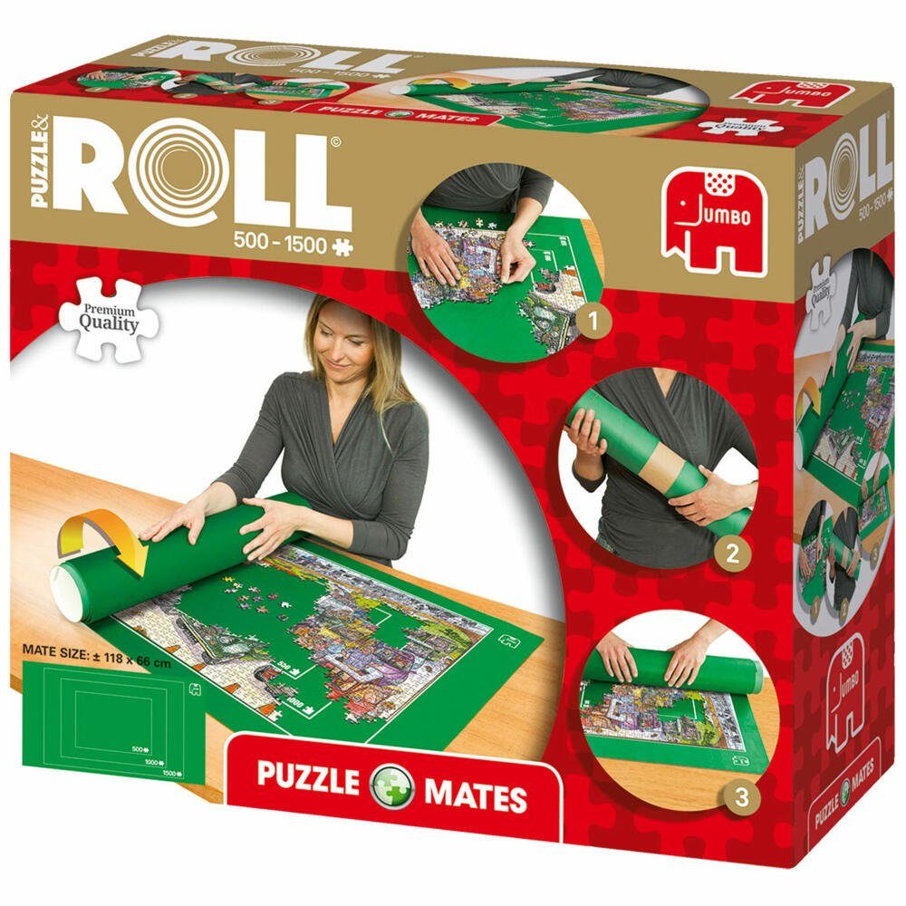 Jumbo Spiele Puzzlematte Puzzle Mates - Puzzle & Roll bis 1500 Teile
