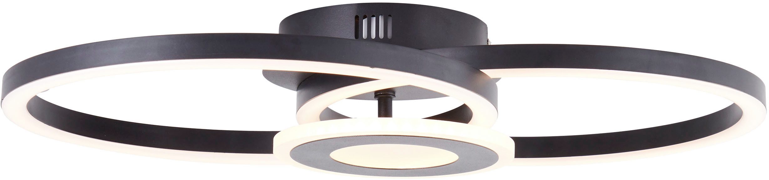 Brilliant LED Deckenleuchte Avanza, LED fest integriert, Warmweiß, LED-Profilleuchte, 30 x 52 cm, 2900 lm, 3000 K, schwenkbar, schwarz