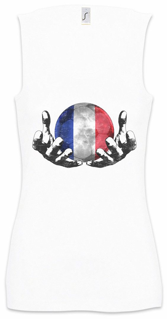 Urban Backwoods Tanktop France Football Magic Ball Ärmelloses Damen T-Shirt Frankreich Französische French Fußball Fussball