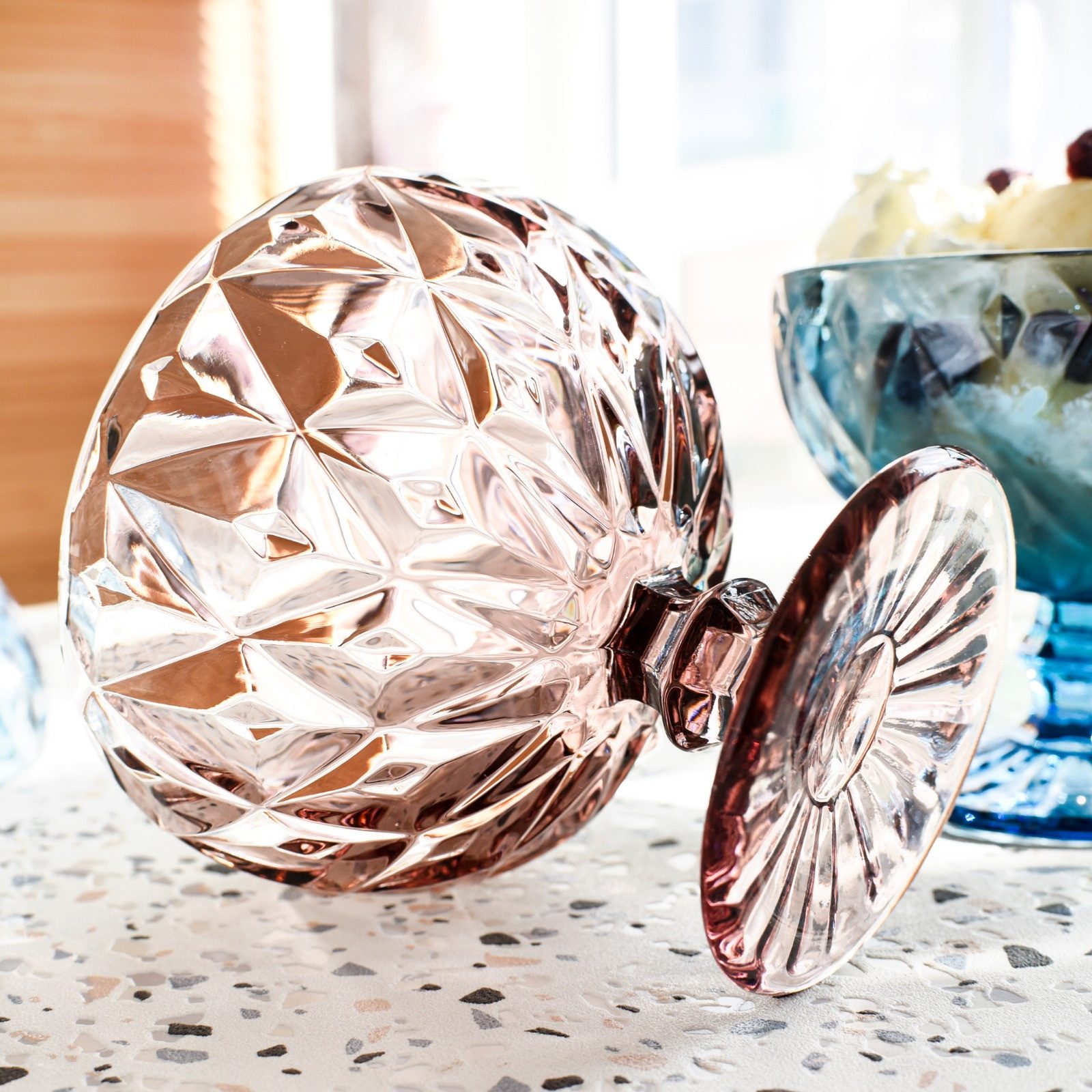 Sendez Eisschale 6 bunte Eisbecher 300ml Eisgläser Dessertgläser Cocktailgläser, Glas, (6-tlg)