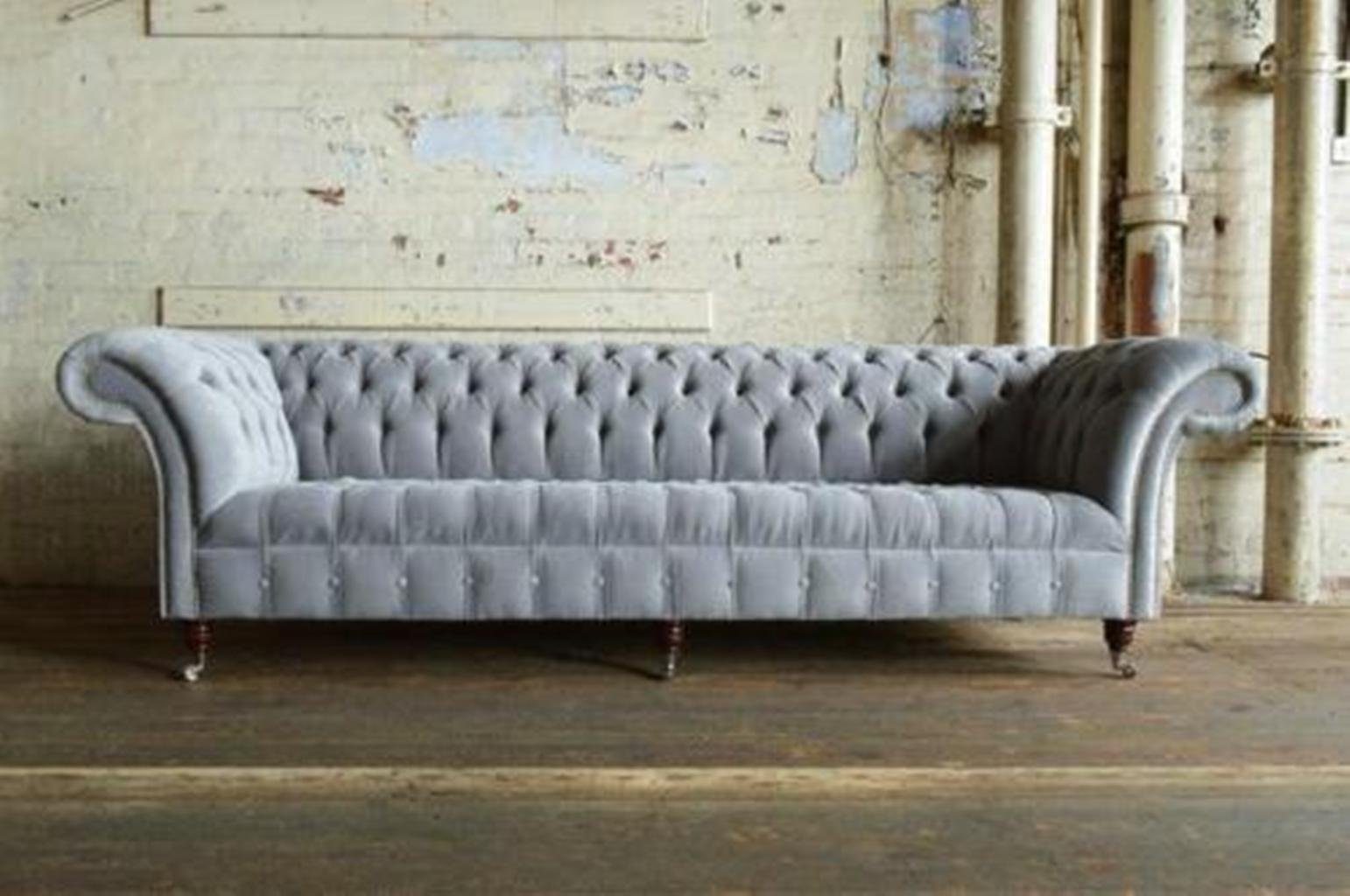 JVmoebel Chesterfield-Sofa, Design Chesterfield Sofa 4 Sitzer Couch Polster Luxus