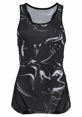 LASCANA ACTIVE Funktionsshirt -Sportshirt Black Marble mit breitem Racerback