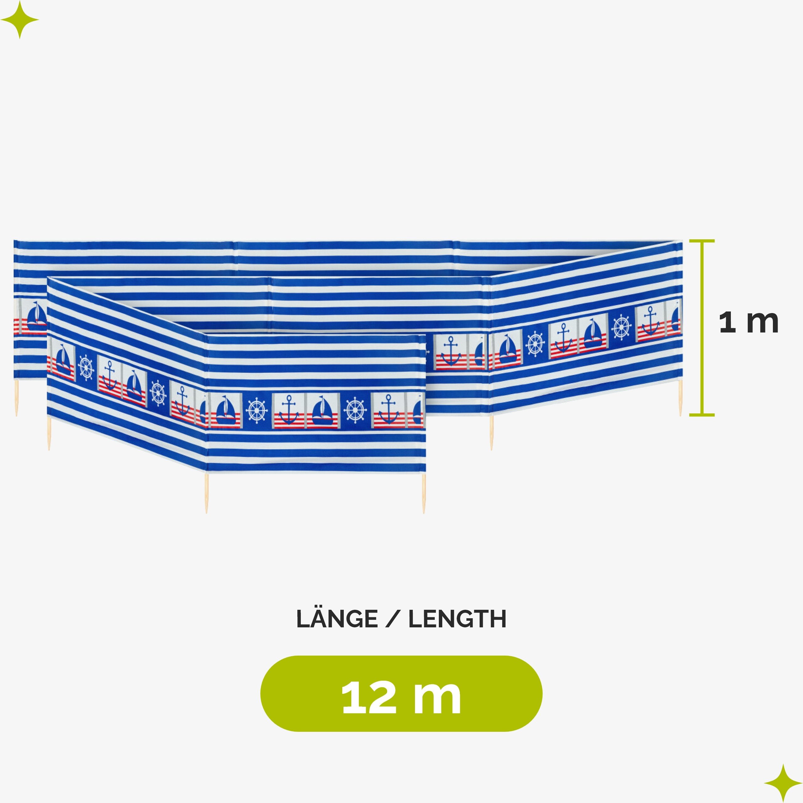 Garronda Windschutz Strand Sichtschutz 12m lang günstig online kaufen