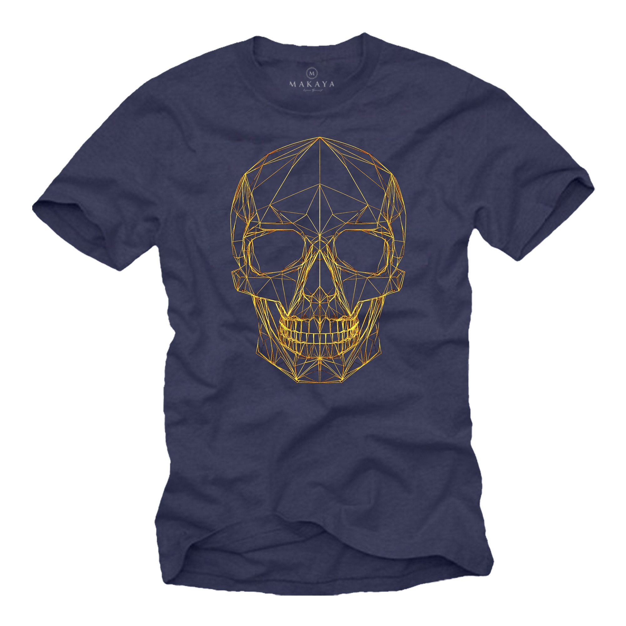 MAKAYA Print-Shirt mit Totenkopf Motiv Feine günstig online kaufen