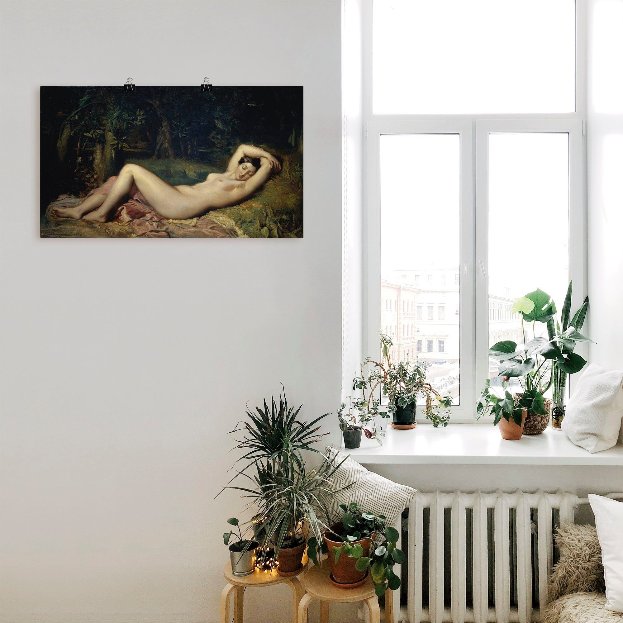 Artland Wandbild Schlafende Nymphe., Größen versch. als Wandaufkleber Frau in Leinwandbild, St), oder Poster (1 Alubild