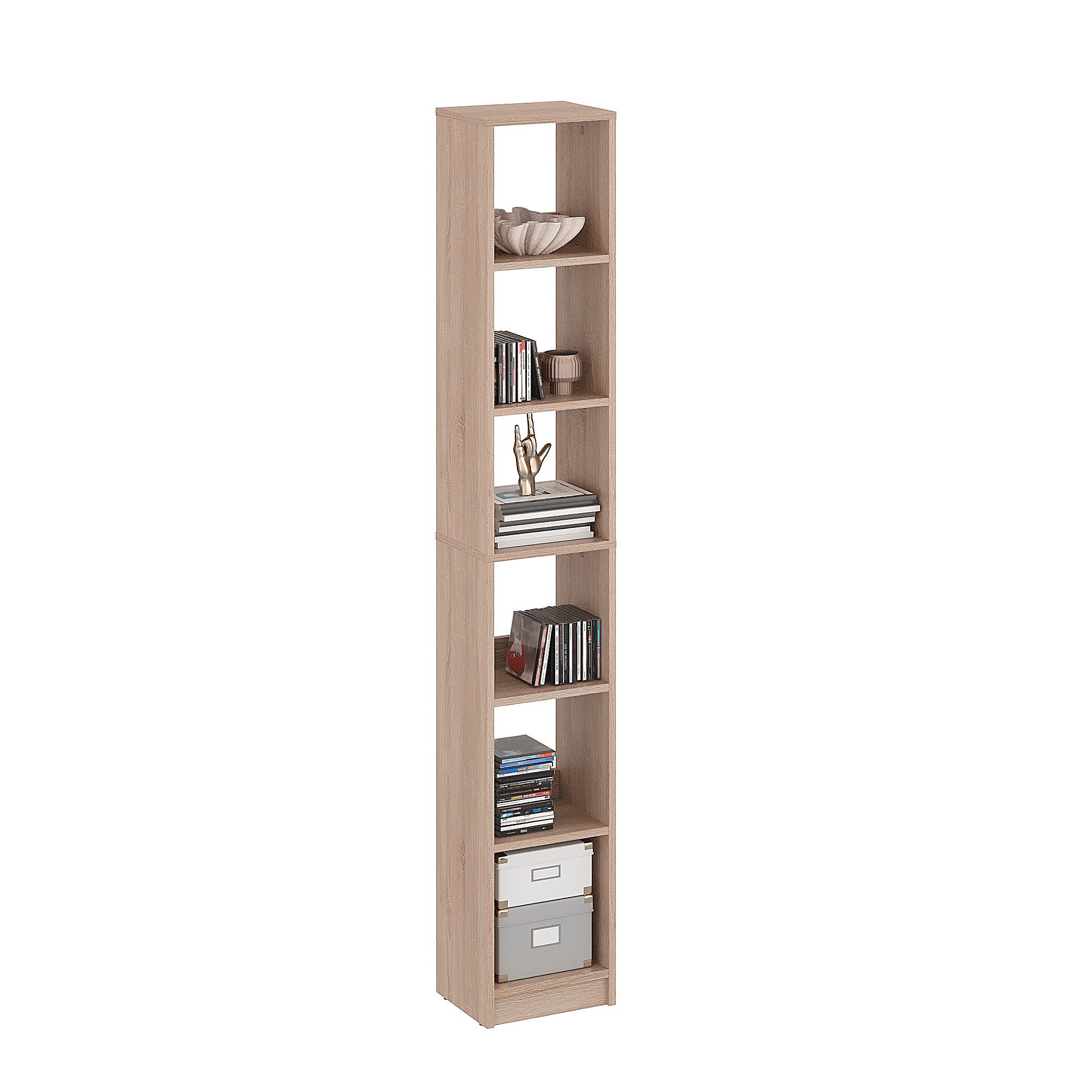 KOMTO Bücherregal LAKO Bücherregal 20-30 cm Breit, Schmales Regal mit 3-7 Fächern – Bild 5 von 5