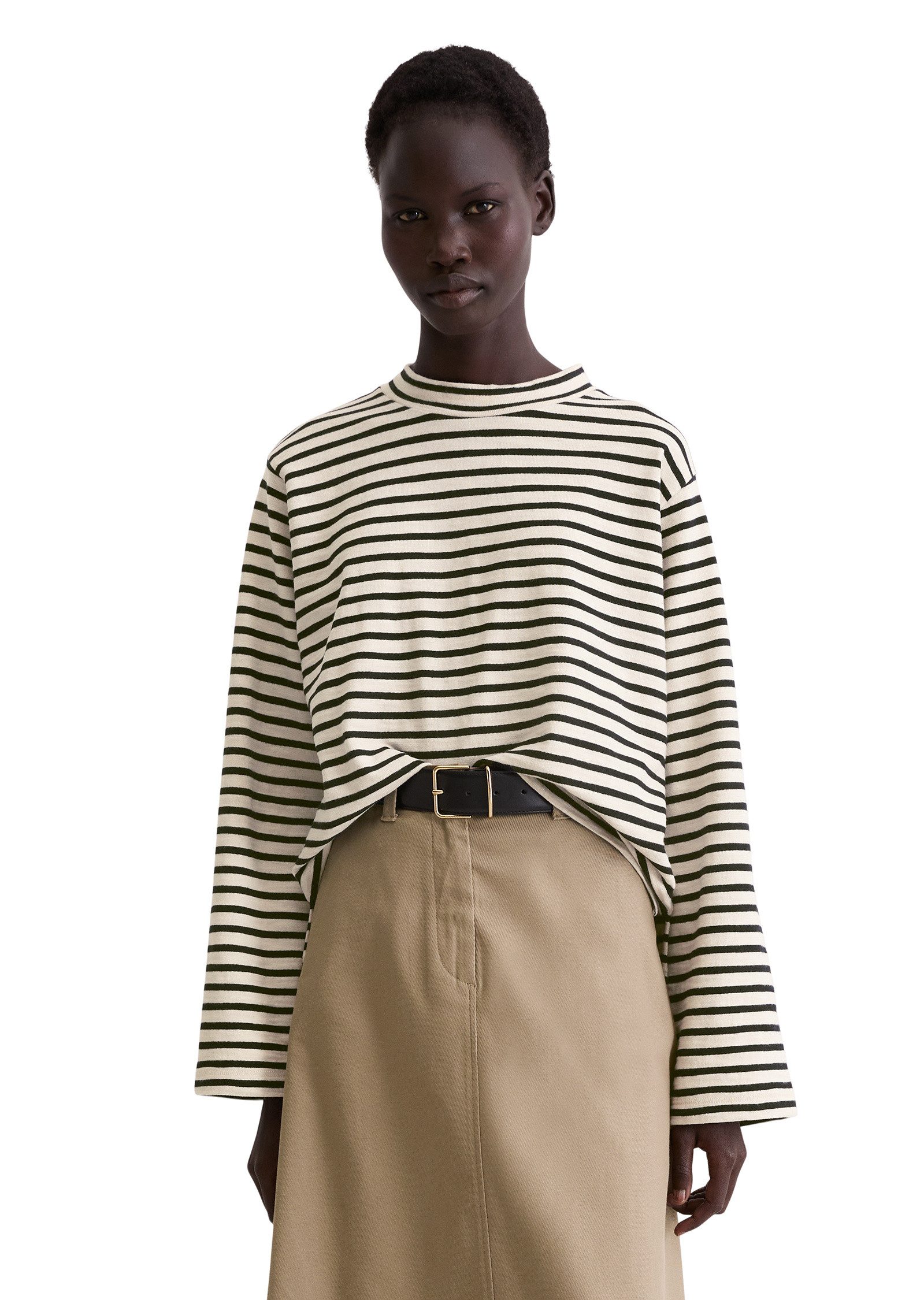 Marc O'Polo Langarmshirt aus garngefärbtem Heavy-Slub-Jersey