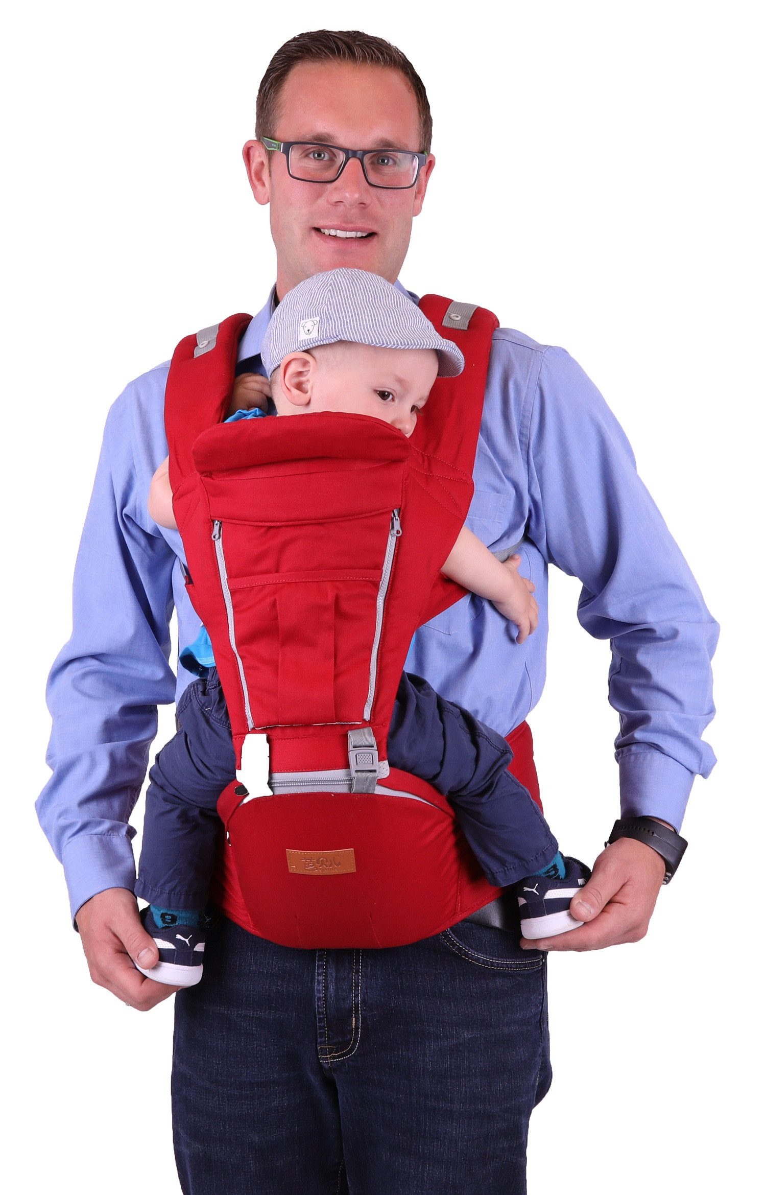 Betz Babytrage für Neugeborene & Baby Bauchtrage Rückentrage bis 15 kg Farbe blau (1-tlg)