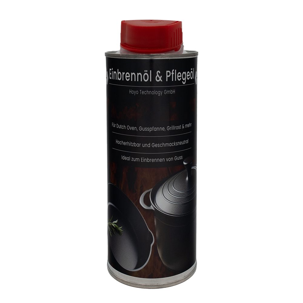 Hoyo Technology GmbH Einbrennöl für Gusseisen & Grillzubehör 250 ml, Lebensmittelecht Imprägnierspray, Einbrennöl, Lebensmittelecht, Ökologisch