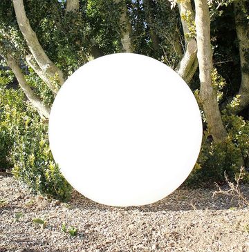 Kiom Dekolicht Kugelleuchte Gartenkugel GlowOrb white 45 cm E27, unten abgeflacht, Leuchtmittel nicht inklusive, Leuchtmittel abhängig