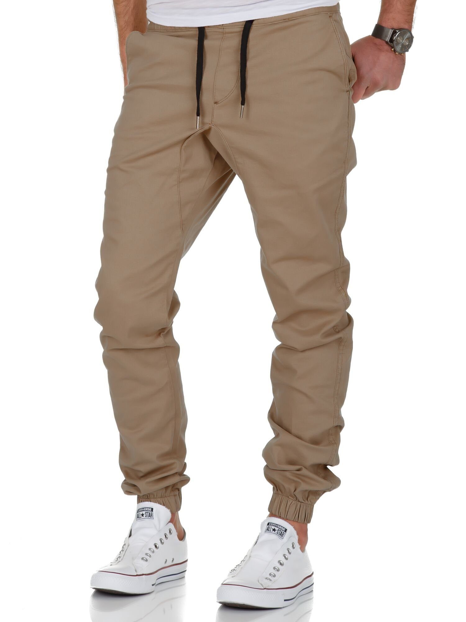 Amaci&Sons Chinohose NEW JERSEY Basic Jogger-Chino Herren Stretch Jogger Basic Chino Jeans Hose Cargo