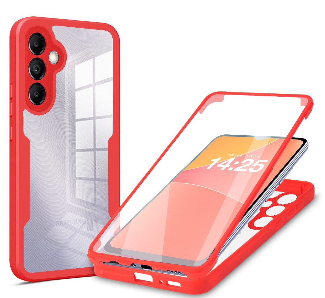 Tec-Expert Handyhülle 360 Grad Hülle für Samsung Galaxy A35 5G 6.6 Zoll, 6.6, Rundum Schutz Cover Case Hülle robust