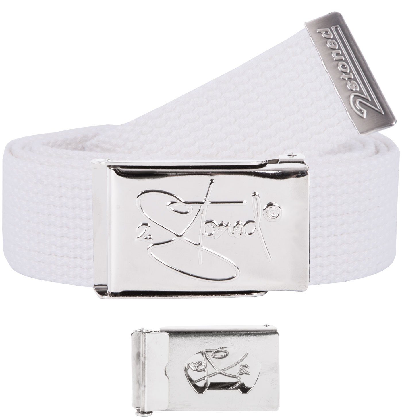 2Stoned Зчіпні ремені Тканеві ремені Unisex, Chromschnalle Classic, 3 cm breit, 120 cm lang mit Flaschenöffner