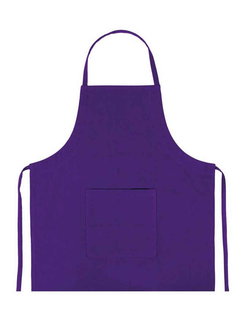 Lasa Home Kochschürze Pure, (Set, 1-tlg., Set), Nackenband und aufgesetzte Tasche ca.60 x 90 cm Baumwolle
