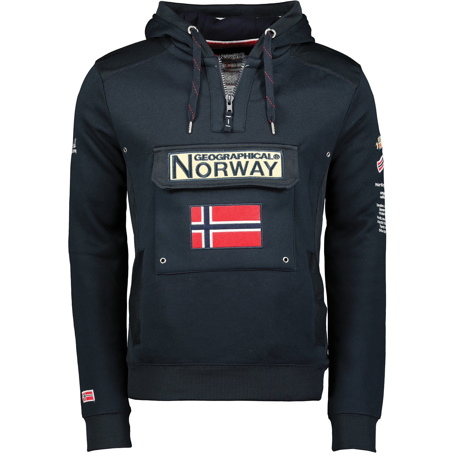 Geographical Norway Kapuzenpullover Gymclass by leyoley mit großer Bauchtasche und warmer Kapuze