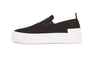 mit Jeans BOLD VULC WN Slip-On Sneaker Klein FLATF Stretcheinsätze SLIPON Calvin