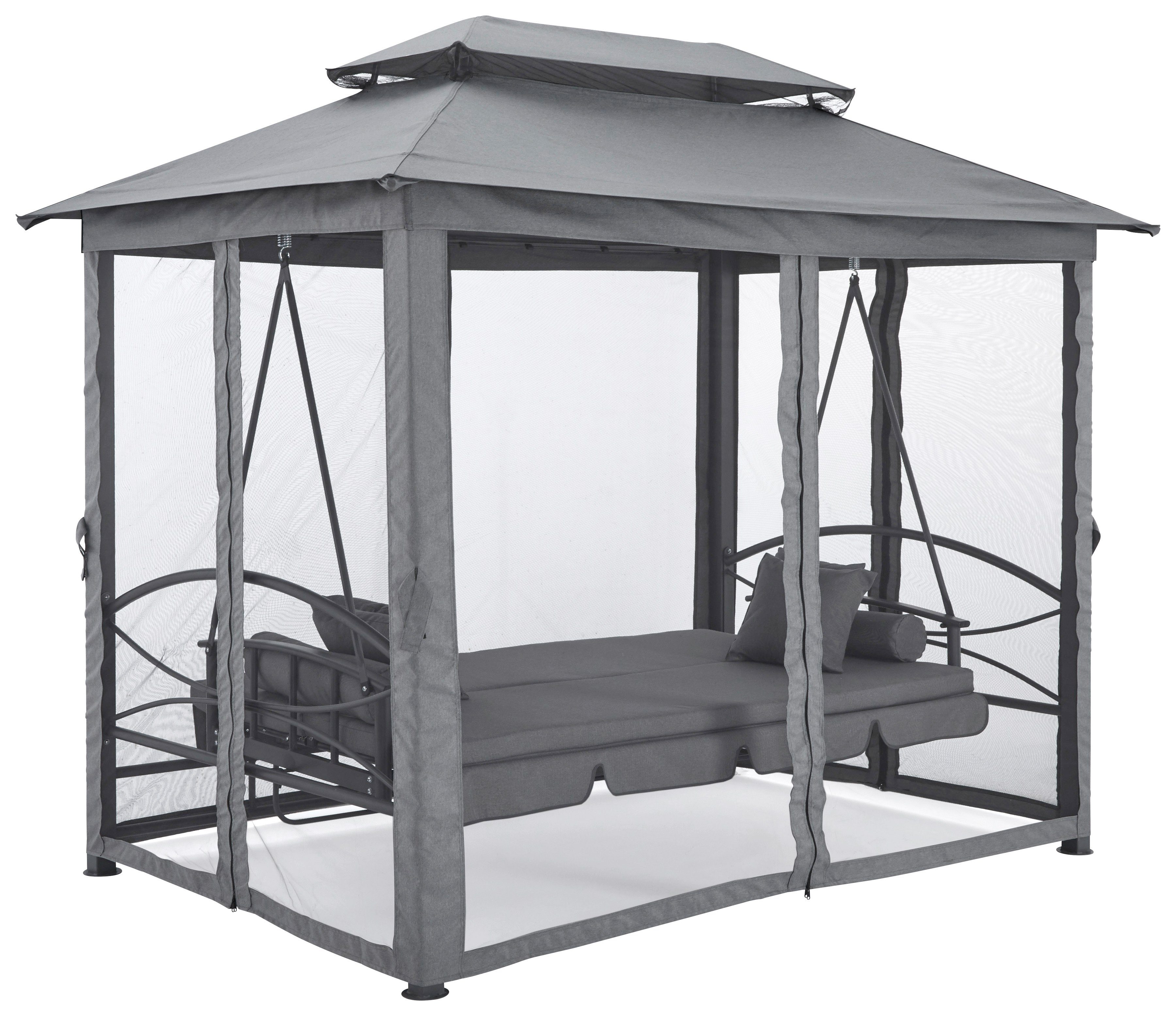 Hollywoodschaukel Konifera Bilbao mit Pavillon gartenschaukeln.de 2020