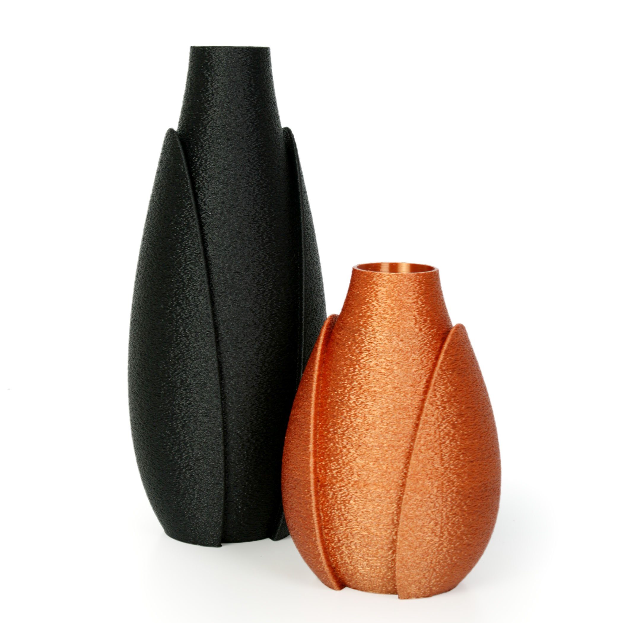 Blumenvasen Dekovase Kreative Feder Designer bruchsicher 2 (Set, aus Vasen-Set Bronze Bio-Kunststoff Dekorative & & Schwarz Vasen), wasserdicht Rohstoffen; bestehend aus nachwachsenden – aus Set