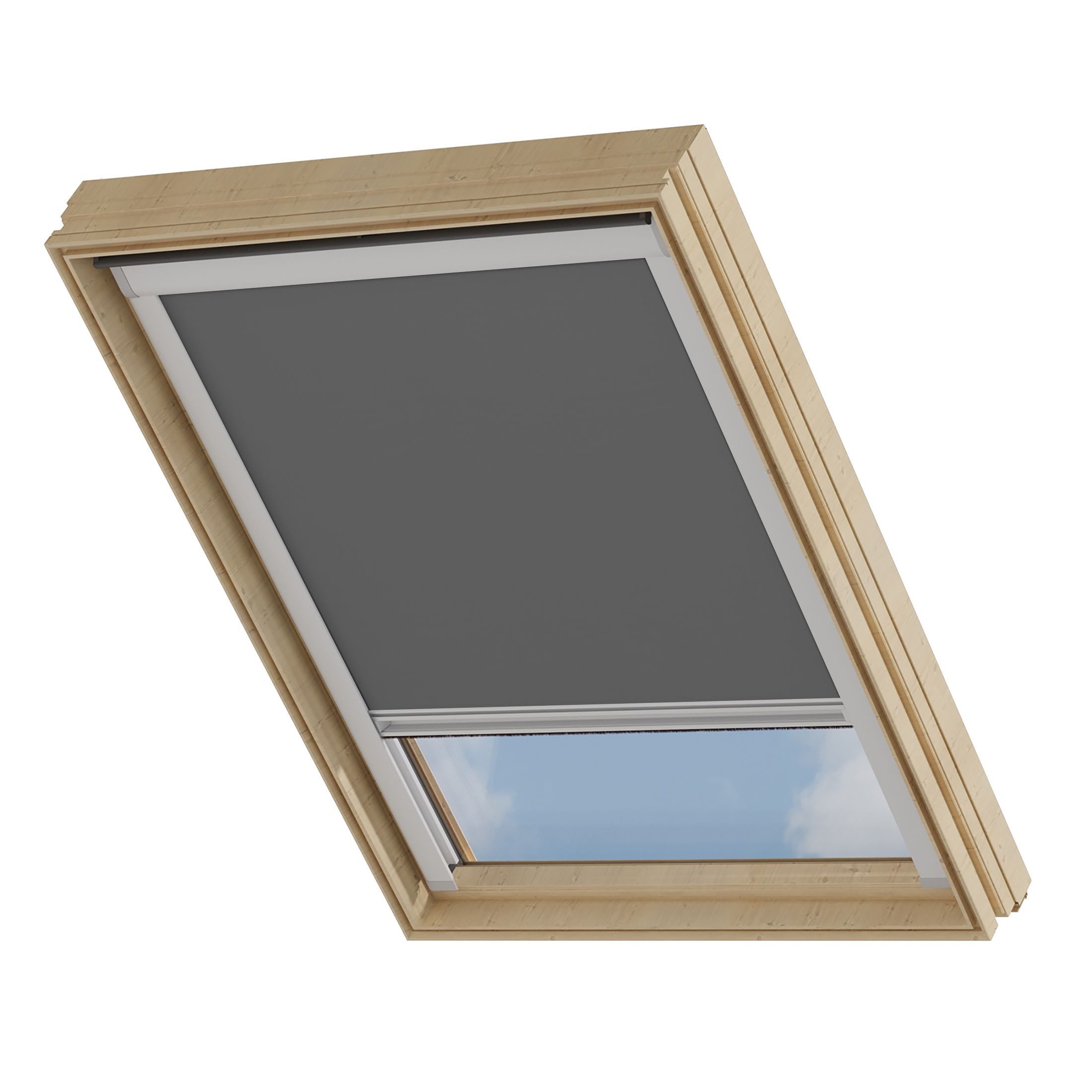 Dachfensterrollo Verdunklungsrollo Dunkelgrau - Verdunklung - Kompatibel mit VELUX C02, Cocoon Home, verdunkelnd, Thermobeschichtet, Einfache Montage, 100% Verdunkelnd, Stufenlos