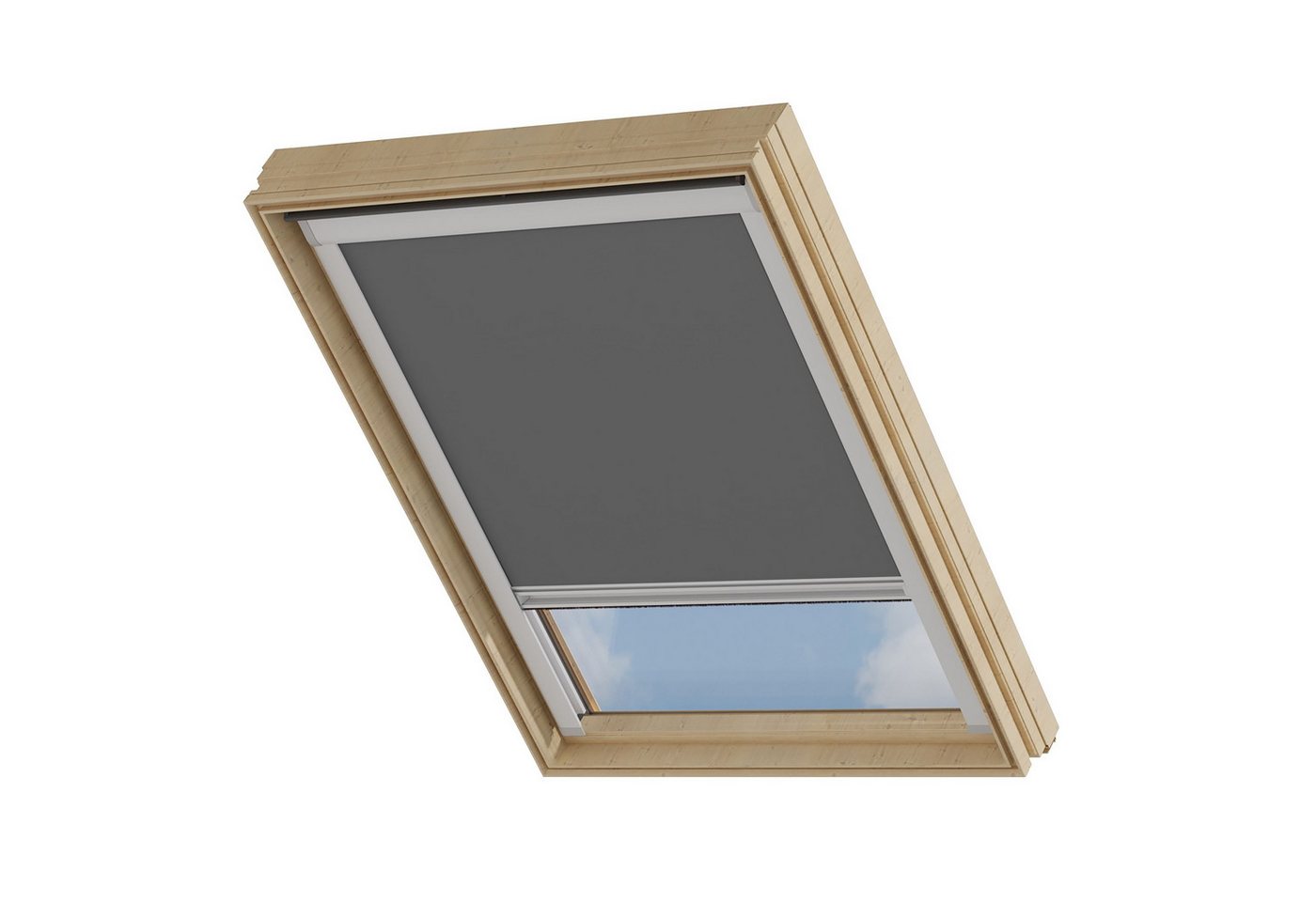 Dachfensterrollo Verdunklungsrollo Dunkelgrau - Verdunklung - Kompatibel mit VELUX SK08, Cocoon Home, verdunkelnd, Thermobeschichtet, Einfache Montage, 100% Verdunkelnd, Stufenlos