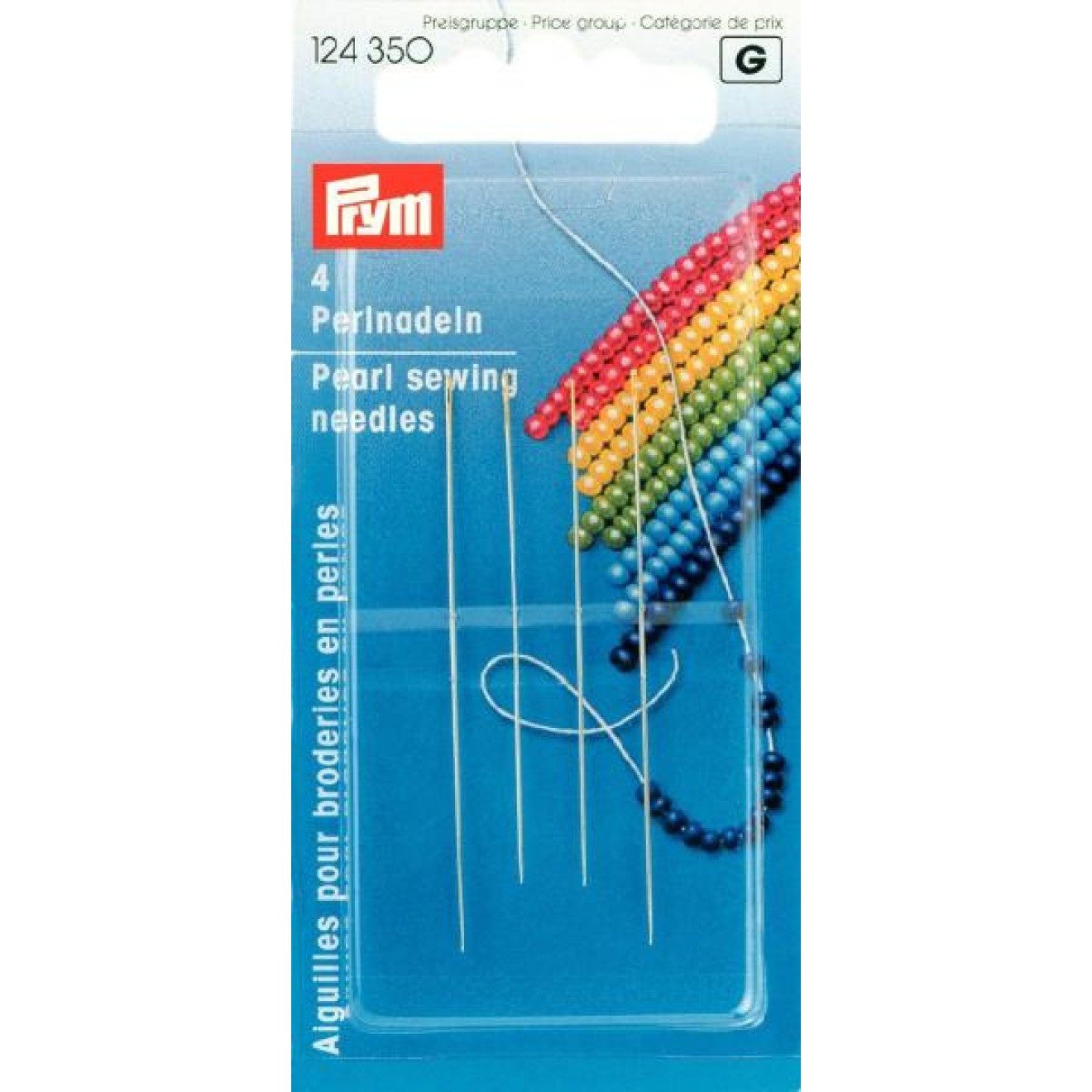 Prym Stricknadeln Perlnadeln 49+55 mm silberfarbig 4 St