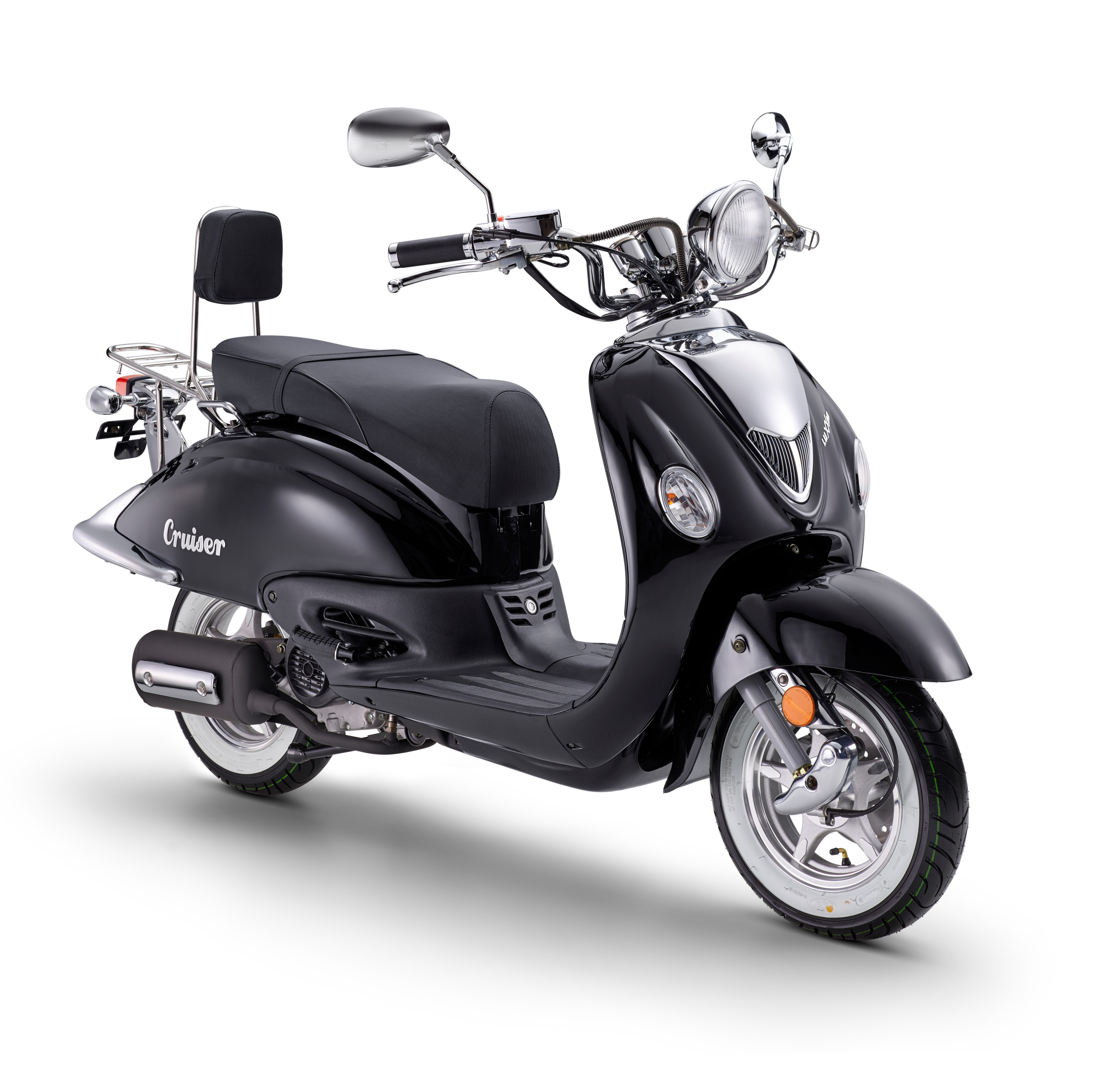 Luxxon Motorroller LuXXon Cruiser Motorroller (45 km/h), 50 ccm, 50 ccm, 45 km/h, Euro 5, Euro 5, EFI, 2,9 PS, Retro-Design, Staufach, Roller, Scooter, Chopper