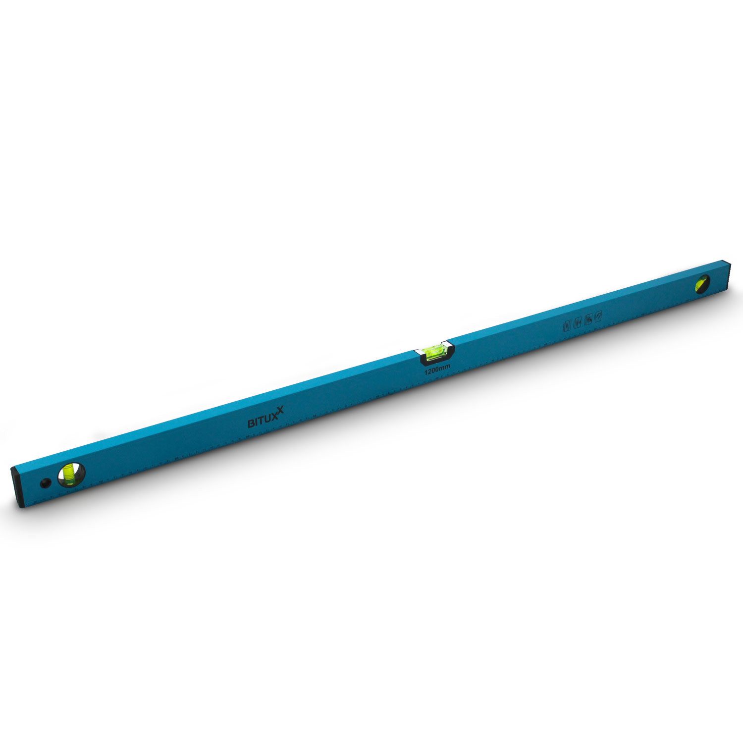 Bituxx Wasserwaage Aluminium mit Magneten Set 10cm / 30cm / 80cm / 120cm, (Spar-Set, 4 St., MS-19476) – Bild 5 von 5