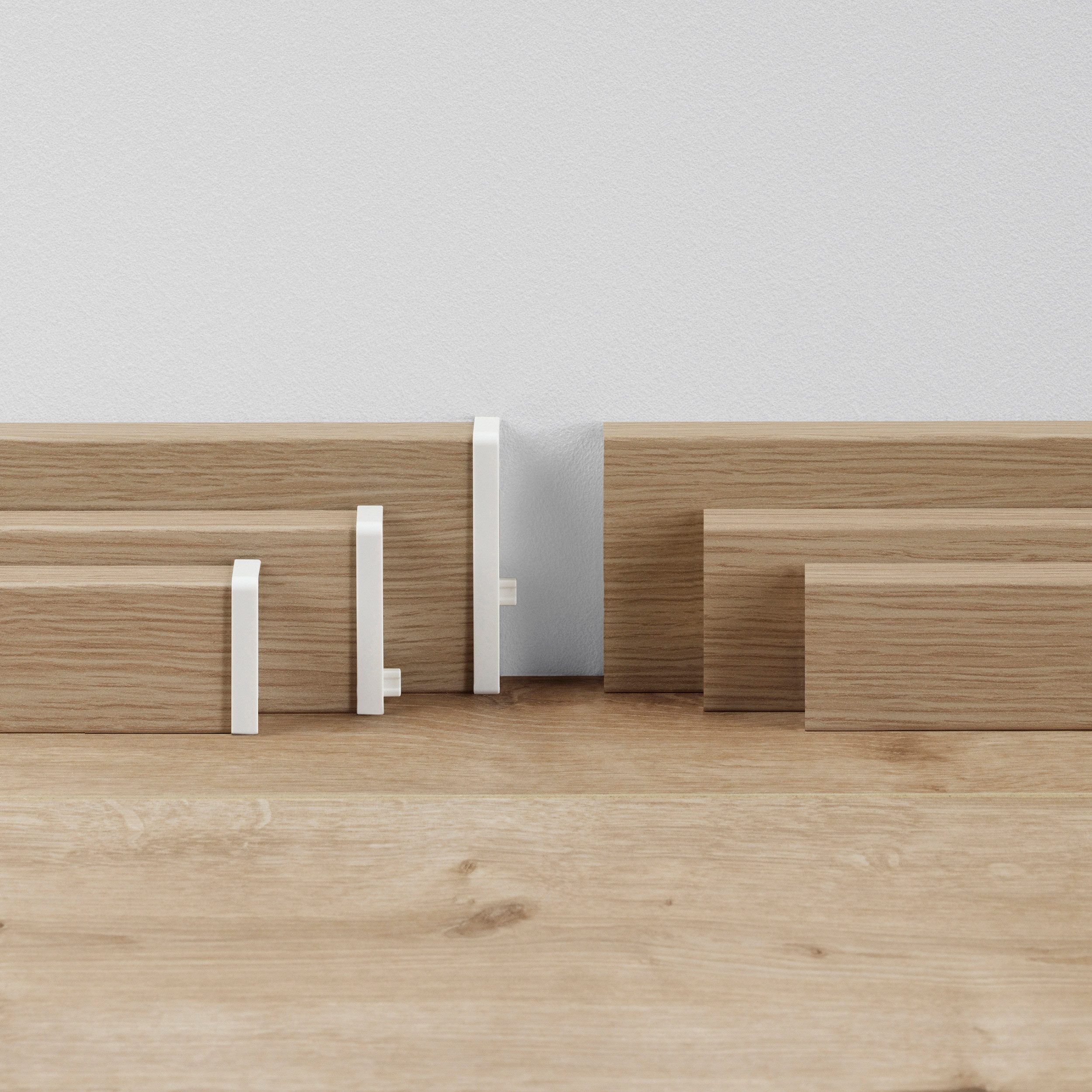 PARADOR Sockelleisten-Zwischenstücke variabel Typ 2 für Sockelleisten SL 3, SL 5, SL 5 WF und SL 18, L: 2 cm, H: 14 cm, Für einen optimalen und sauberen Übergang, 1-St., Kein Gehrungsschnitt erforderlich, Auf den Einsatz für SL 3, SL 5, SL 5 WF, SL 18 abgestimmt