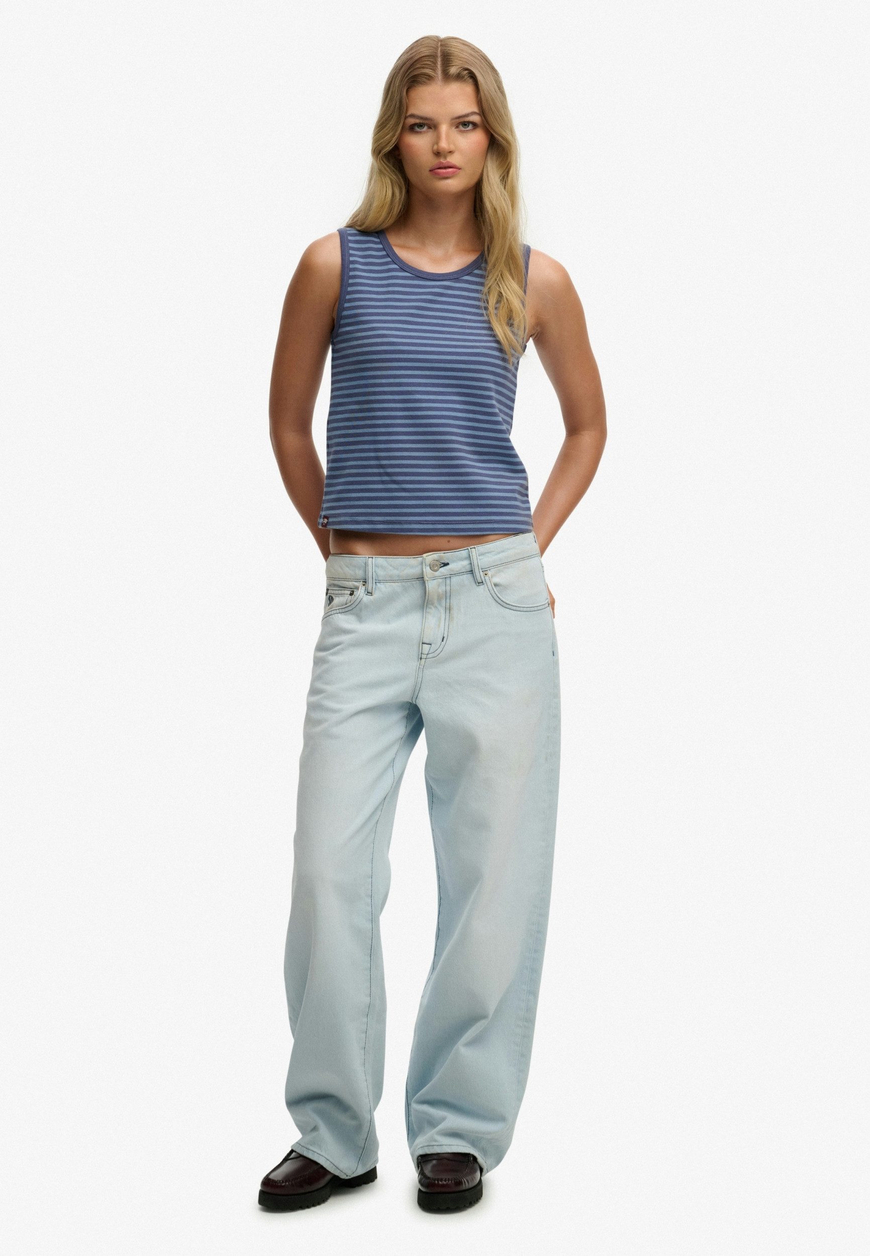 Superdry Regular-fit-Jeans MID RISE WIDE LEG JEAN Light Blue