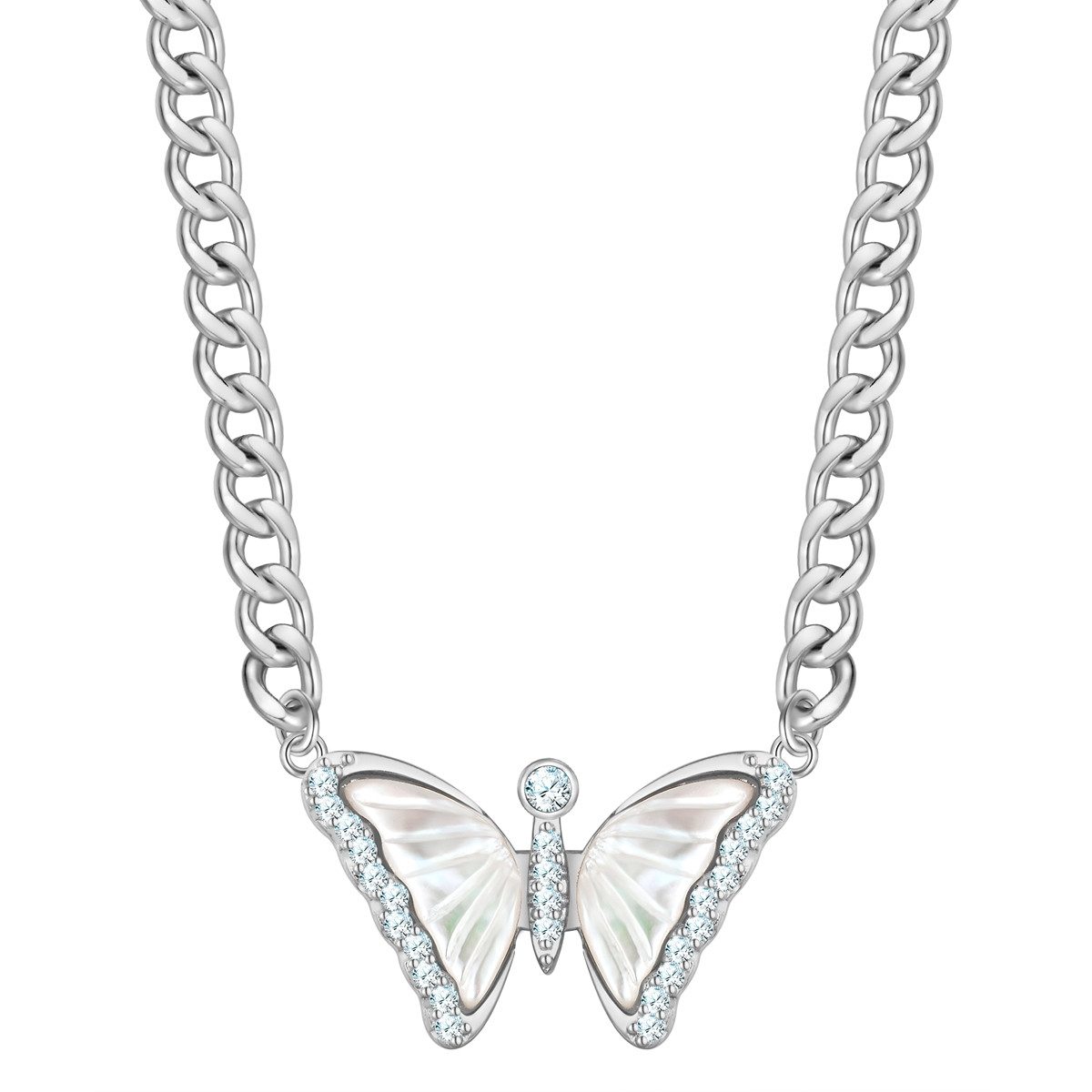 Yokoamii Collier Schmetterling silber