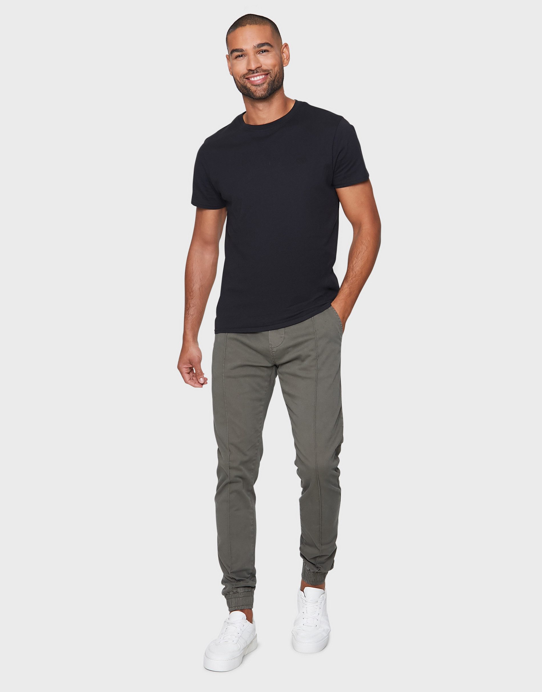 Threadbare Stoffhose Metro (1-tlg) mit elastischen Beinbündchen