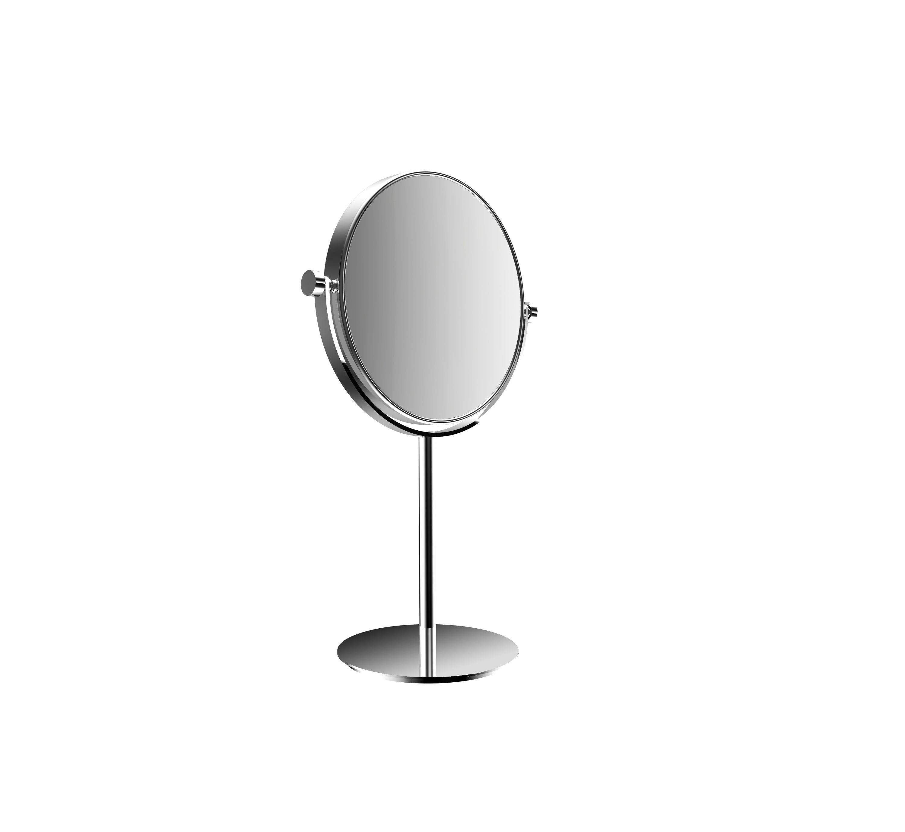 Calmwaters Kosmetikspiegel Standspiegel, Chrom, 3/1-fach Vergrößerung, rund, Ø177 mm, zweiseitige Spiegelfläche