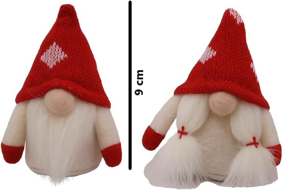 hausleben Wichtel - Deko 9 cm (12 St), Weihnachtswichtel, 2 Sorten, je 6er Set