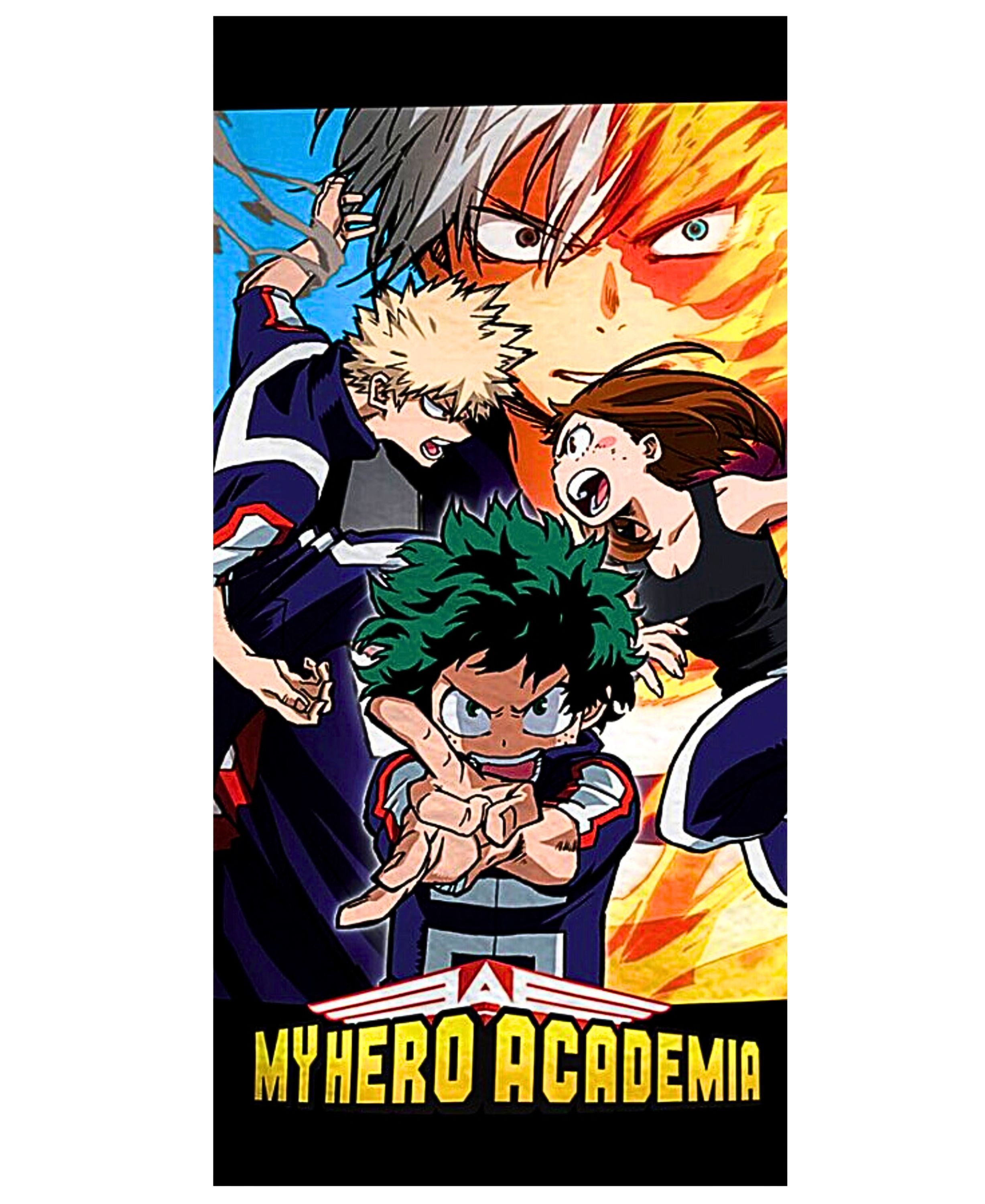 MY HERO ACADEMIA Badetuch Izuku & Team, Mikrofaser, Strandtuch 70 x 140 cm schnelltrockend
