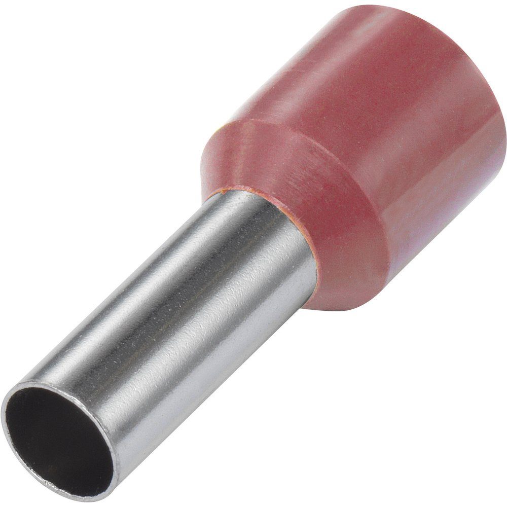 TRU COMPONENTS Aderendhülsen TRU COMPONENTS 1572425 Aderendhülse 10 mm² Teilisoliert Rot 100 St., NE100-12RD