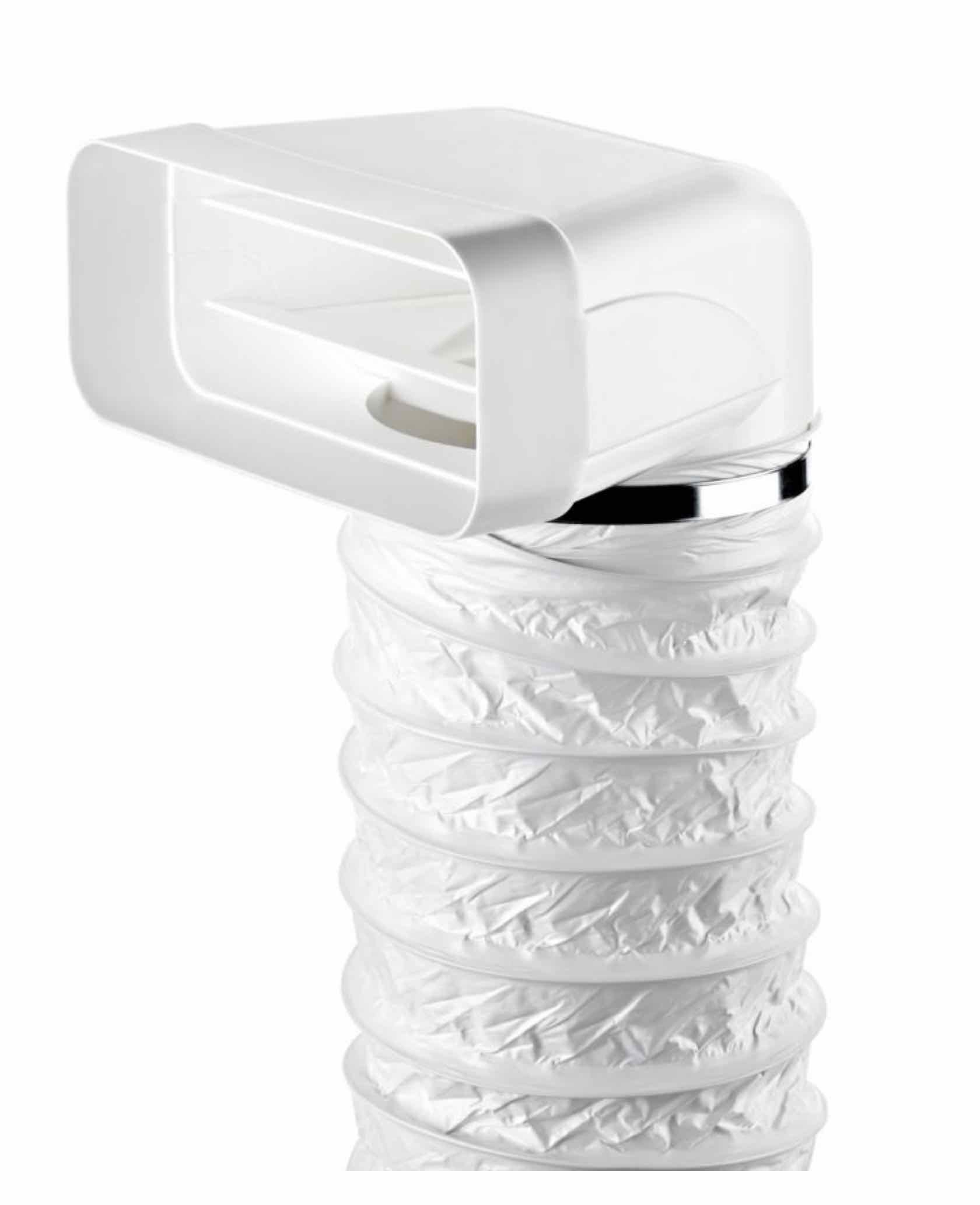 Naber Lüftungsschacht NABER F-URX 150 Umlenkstück 90° mit Flexschlauch 500 mm weiß