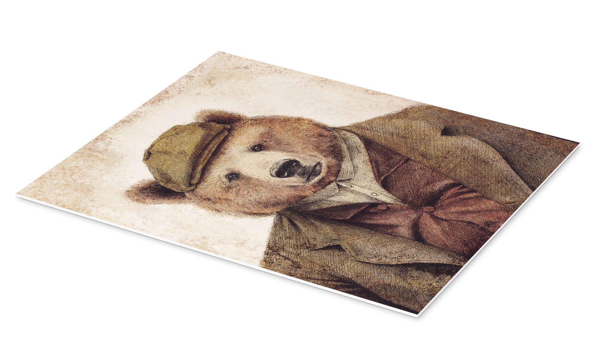 Posterlounge Wandbild Onkel Bär, Mike Koubou, erhältlich als Poster, Leinwandbild, Wandsticker oder Acrylglasbild