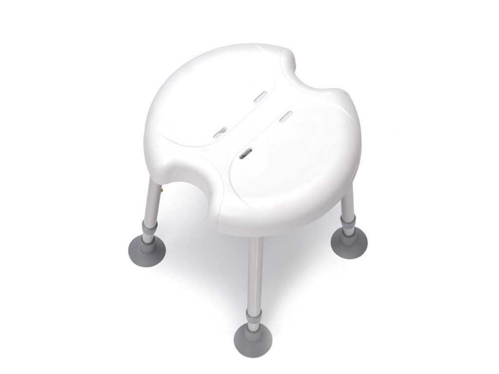 Drive Medical Duschhocker Drive Medical Delphi 2 Plus Duschhocker mit 2 Hygieneaussparungen, höhenverstellbar, zwei Hygieneaussparungen, Belastbarkeit 180 kg
