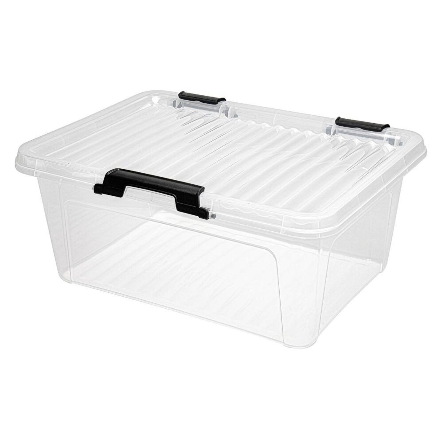 Aufbewahrungsbox Scharnierboxen 11L 40x30x17cm Transparent Deckel Aufbewahrung
