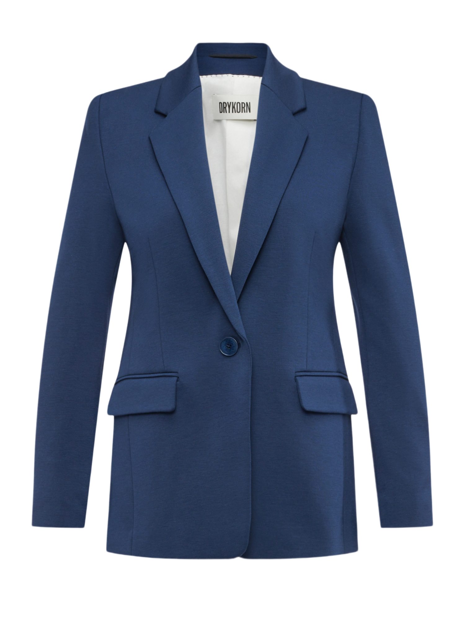 Drykorn Jackenblazer blau,Business,Viskose,Unifarben,Reverskragen,Lang,Gerade