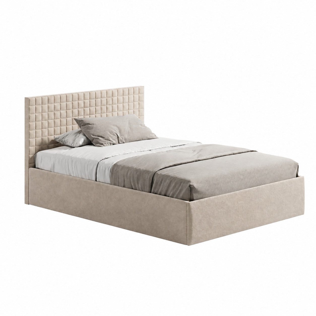 Home Collective Polsterbett Doppelbett Bett mit Stauraum, verstellbarem Lattenrost, viele Größen (Größen: 140x200 160x200 180x200 200x200, hochwertiger VARDO-Stoff, made in Germany), wählbar ohne Matratze, mit Federkern oder Kaltschaum, Beige