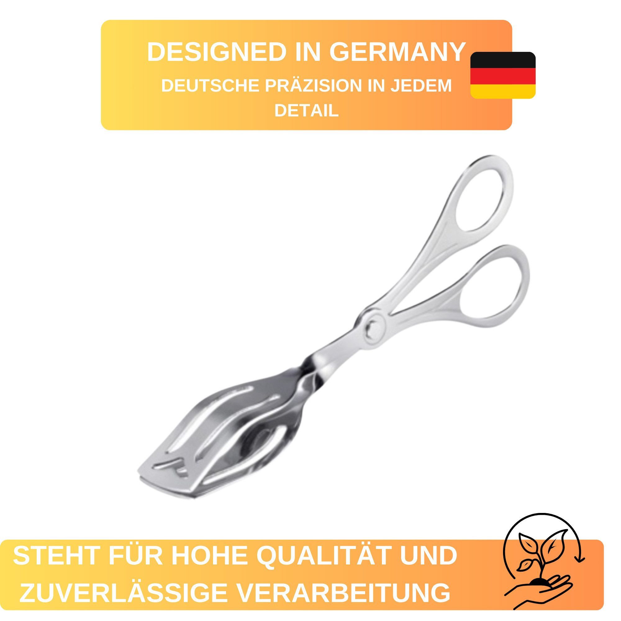 Thiru Servierzange - Gebäckzange - Küchenzange - 19,8 cm lang - perfekt für Buffets