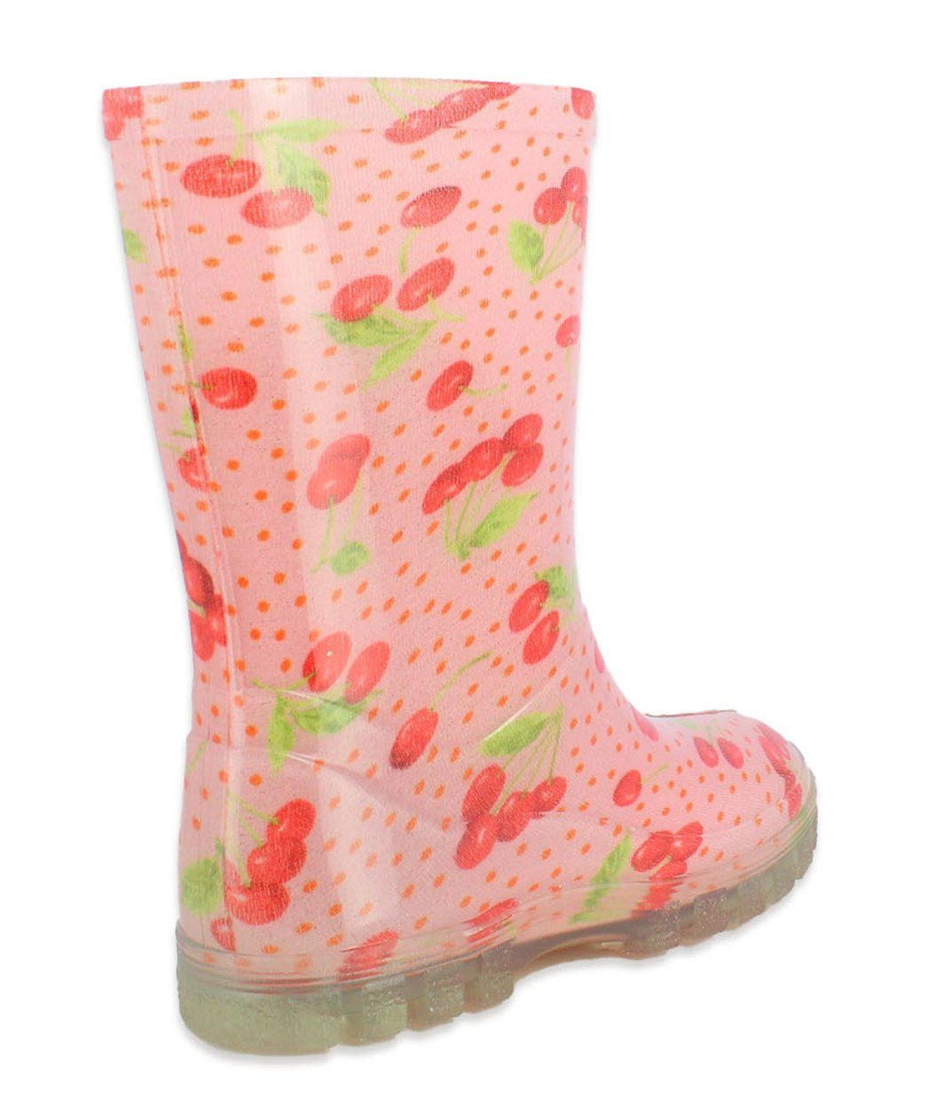 Beck Regenstiefel Kirschen Gummistiefel (wasserdichte, fröhliche Schlupfstiefel, für trockene Füße bei Regenwetter) herausnehmbare Innensohle, robuste Materiali – Bild 5 von 5